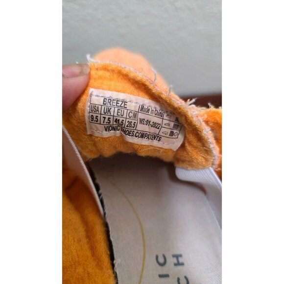 Vionic Breeze Beach Orange Canvas Slip-On Sneakers - Women Size 9.5 - Picture 9 of 9